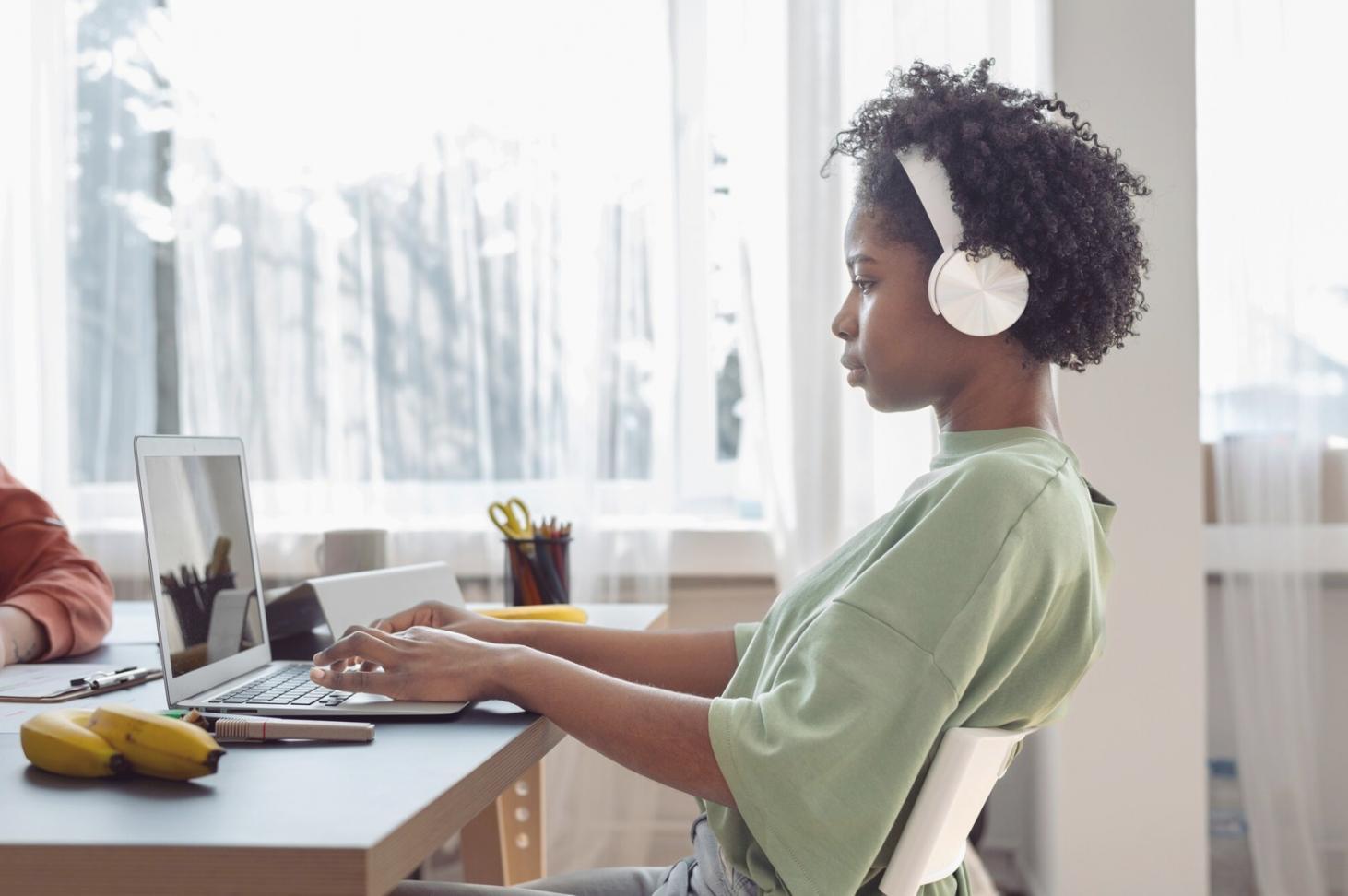 Digital budgeting tools and financial planning workspace