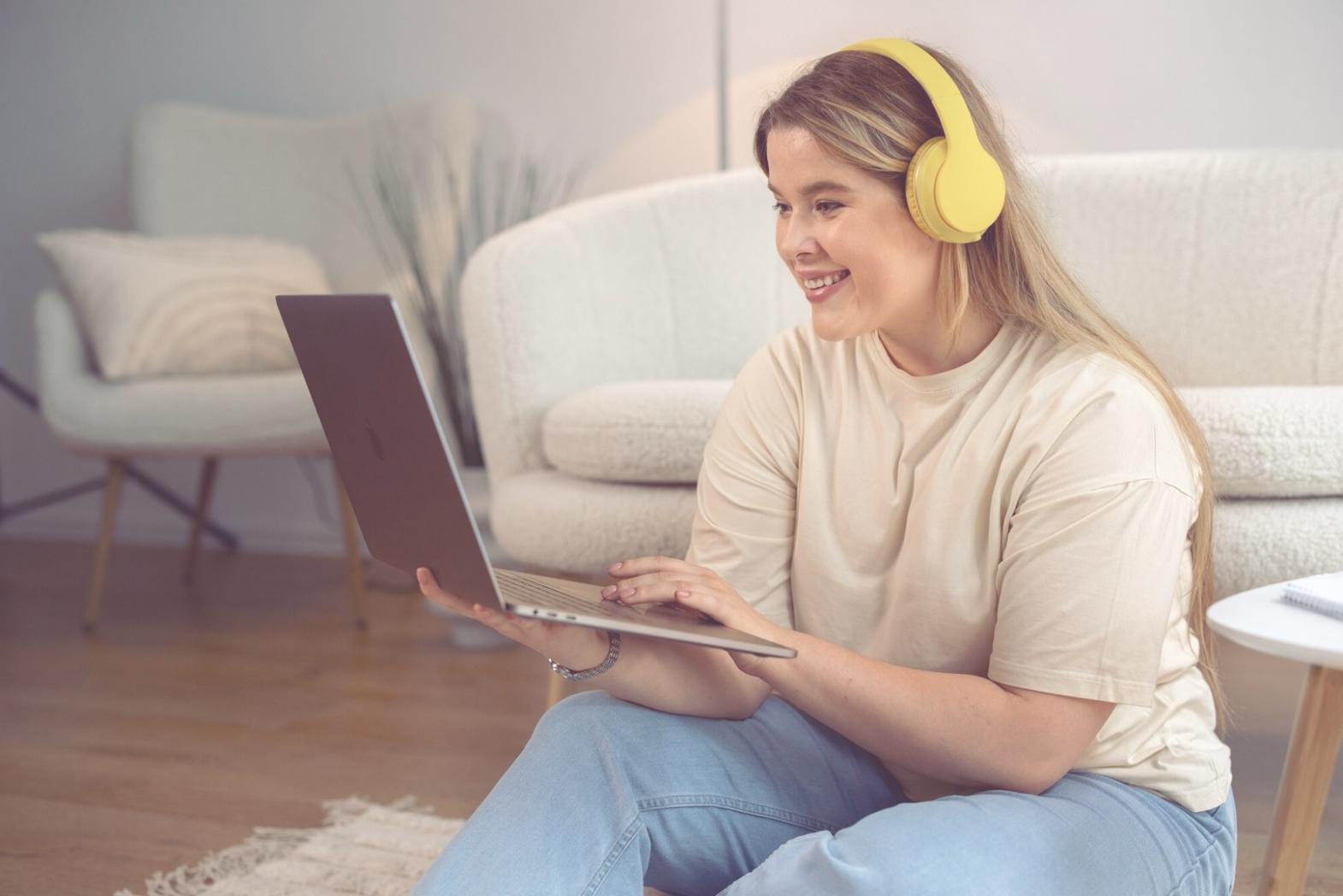 Person reviewing financial goals on tablet device